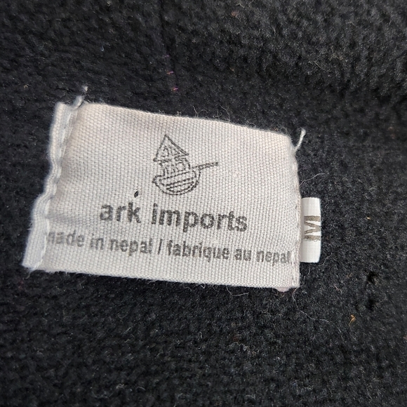 Ark Import Artsy Boho Faded Patchwork Hooded Fleece Lined Jacket Size M Hippi - Picture 12 of 16